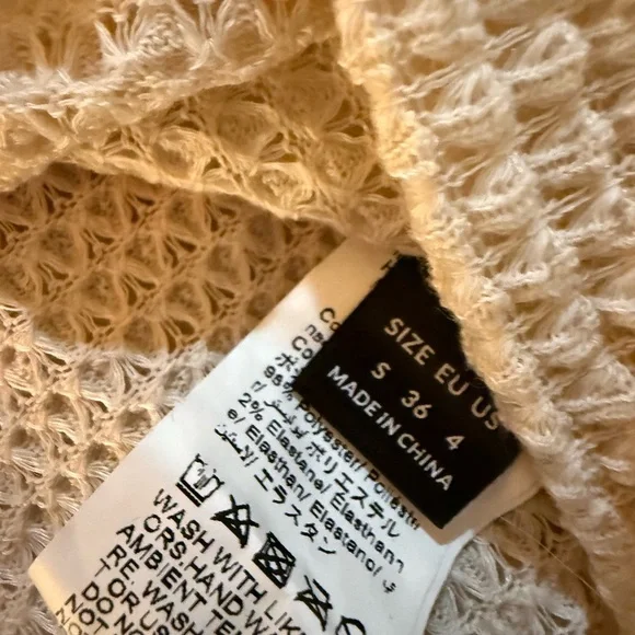 NWOT Cream Cropped Embellished Camisole - Picture 6 of 6